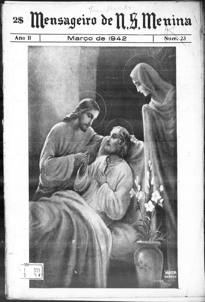 Capa da revista Mensageiro de Nossa Senhora Menina, Nº 23, Março de 1942