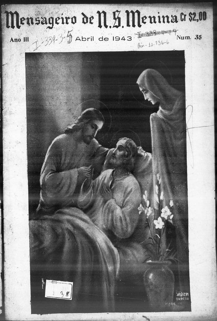 Capa da revista Mensageiro de Nossa Senhora Menina, Nº 35, Abril de 1943
